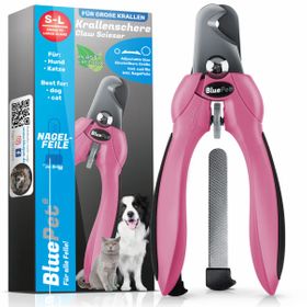 BluePet Profi Krallenschere Verstellbar für Hunde S-L, Einstellbare Krallenzange extra stark