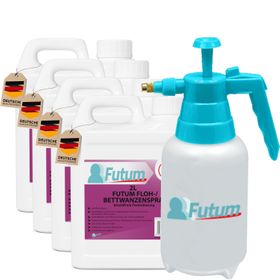 FUTUM 4x2L Bettwanzen- / Flohspray + 2L Sprüher