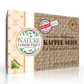 Nature Cosmetique - Kaffee Seife mit echtem Kaffeetrester - BIO