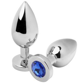 Metal Hard - Analplug mit blauem Diamanten