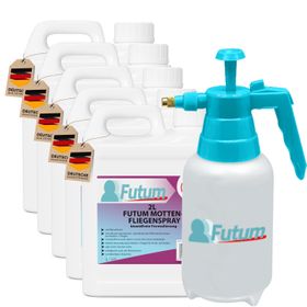 FUTUM 5x2L Motten- / Fliegenspray + 2L Sprüher