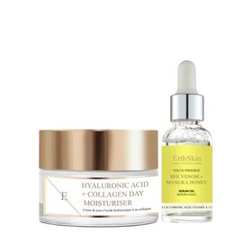 ErthSkin London Tagescreme mit Hyaluronsäure und Kollagen + Serumöl set