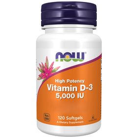 Now Foods Vitamin D3, 5.000 I.E.,Cholecalciferol aus Lanolin,  Weichkapseln