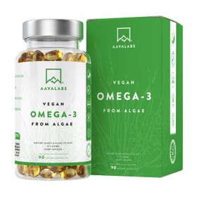 Aavalabs Veganes Omega 3 aus Algen – 600 mg DHA & 300 mg EPA  – Nachhaltig & hochdosiert