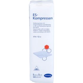 Hartmann ES-Kompressen unsteril 12- lagig 100 Stück 5 x 5 cm