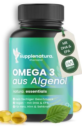 supplenatura®  - Omega 3 - Vegan - Einführungspreis - Softgel Kapseln - Algenöl - life's™ OMEGA