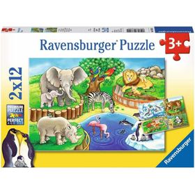 ravensburger Puzzle Tiere im Zoo 2x12 Teile