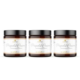bedrop Vorteilsset: Hochdosierte Propolis Creme Salbe mit Bienenwachs & Traubenkernöl im 3er Set