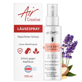 Air Creative® Läusespray – dermatologisch geprüft, schützt hautverträglich vor Läusen & Nissen