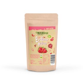 NutriPur gefriergetrocknetes Fruchtpulver, Bio-Erdbeeren