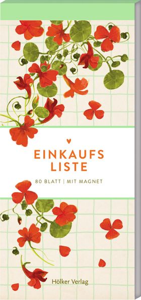 Einkaufsliste - Kapuzinerkresse 80 Blatt | Mit Magnet