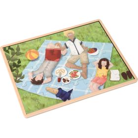EDUPLAY Puzzle Picknick Er und Er Familie