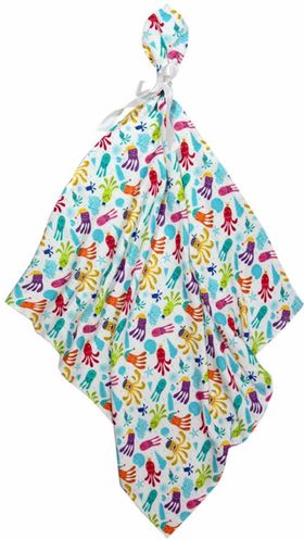 bamboo-line Muslin Pflegetuch 30x30 cm Muster Octopus