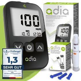 adia Blutzuckermessgeräte-Set (mg/dl) + 60 Teststreifen