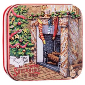 La Savonnerie de Nyons - Metallbox mit Seife - Weihnachtskamin
