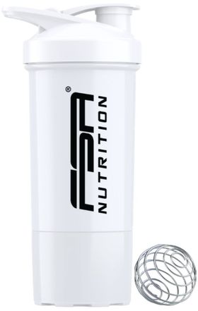 FSA NUTRITION Protein Shaker mit Pulverfach & Mischkugel - Spülmaschinengeeignet