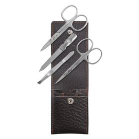 DREITURM Solingen Maniküre-Etui Leder Solingen Umbra - schwarz