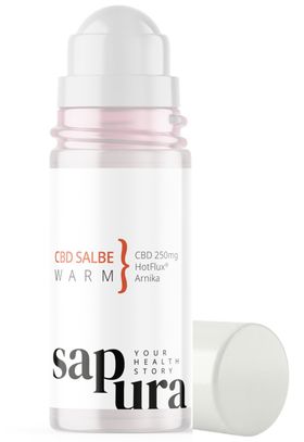 CBD Wärmesalbe Roll-On | Schmerzsalbe extra stark | Arnika & Teufelskralle | SAPURA®