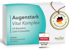 Augenvitamine Lutein Zeaxanthin Vitamin A - Augenstark Vital Komplex hochdosiert DocVital®