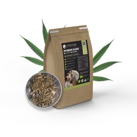 PFERDESTARK Bio Hanfpellets als Flocken Pferdefutter getreidefrei 3kg für Senioren Pferde