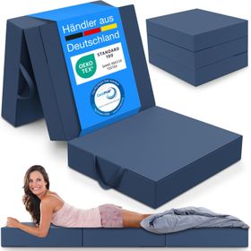 ELONEO Klappmatratze 15 cm dick, waschbar, versch. Größen & Farben, geeignet für Hausstauballergiker