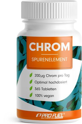 ProFuel - Chrom Picolinat Tabletten mit 200 mcg Chrom - Unabhängig laborgeprüft