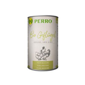 PERRO Bio Geflügel Hirse und Reis - Nassfutter Hund adult