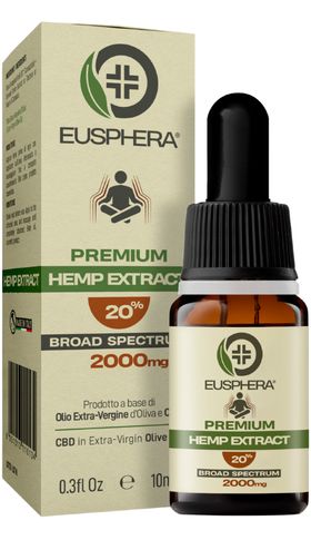 CBD-Öl 20% – THC-freies Vollspektrumöl für Ruhe & Schlaf | Hemp Extract - Eusphera