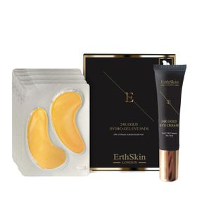 ErthSkin LondoN Augencreme 24K Gold + Collagen Gold Augenpads 24K Gold - 5x2 Pads  set
