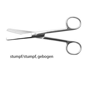 megro chirurgische Schere 14,5 cm gebogen stumpf/stumpf