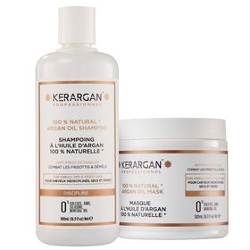 Kerargan - Duo Disziplinierendes Shampoo & Maske mit Arganöl