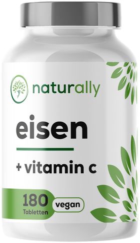 naturally Eisen und Vitamin C | 20 mg Eisentabletten mit 40 mg Vitamin C