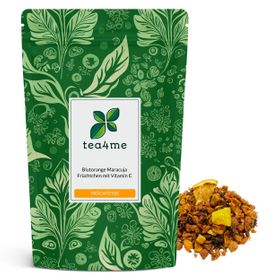 tea4me Blutorange Maracuja Früchtchen Früchtetee mit Vitamin C