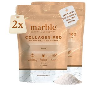 marble© Collagen Pro Neutral – mit Vitamin C, Zink & Biotin - Sparset