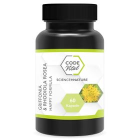 CODE Vital Griffonia & Rhodiola Rosea - Happy Formula, 100% Glücks Formel