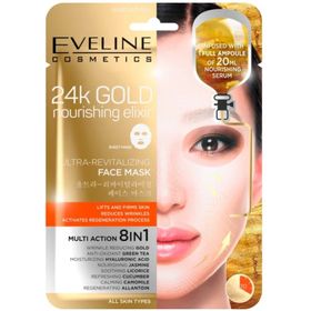 eveline 24k Gold Nourishing revitalisierende 8-in-1 Blatt Maske