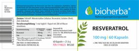 Resveratrol 100 mg 60 Kapseln PZN 17190223