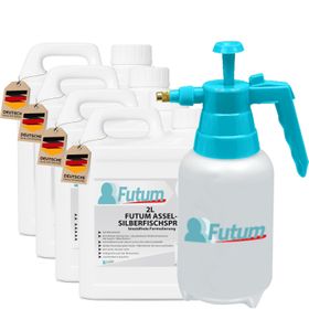 FUTUM 4x2L Silberfisch- / Asselspray + 2L Sprüher