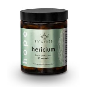 smaints® BIO Hericium Dual-Extrakt Kapseln - 100% aus Bio Anbau in Europa - 90 Stk für 90 Tage