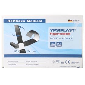 YPSIPLAST Fingerverbände robust+schwarz 2x12cm