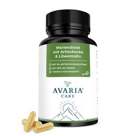 AVARIA CARE® Mariendistel Artischocke Löwenzahn Komplex – 80% Silymarin – hochdosiert – vegan