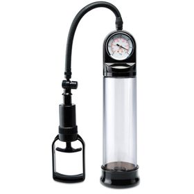 Penispumpe „Accu-Meter Power Pump“ mit Druckmesser | Effektives Potenz-Training | Pumpset!