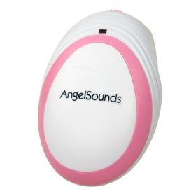 AngelSounds - JPD-100S(mini) Set - Ultraschall Fetal-Doppler - Cremeweiß-Pink