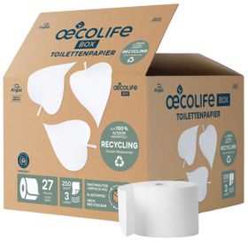 oecolife Toilettenpapier Box RECYCLING XXL