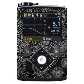 Diasticker® Minimed Sticker inkl. Clip (600/700er-Serie) "Black Circles"