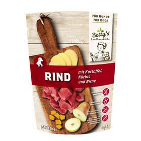 Bettys Landhausküche Nassfutter Hund – Rind Kartoffel Kürbis Birne