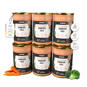 alphazoo Kaninchen + Kalb Nassfutter für Senior Hunde