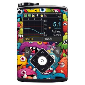 Diasticker® Minimed Sticker inkl. Clip (600/700er-Serie) "Monster-Mania"