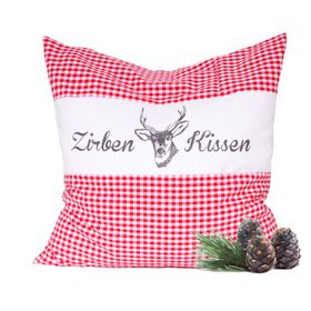 Zirbenkissen Vichy Rot 30 x 30 cm