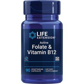 Life Extension, Bioactive Folate & Vitamin B12, vegane Kapseln